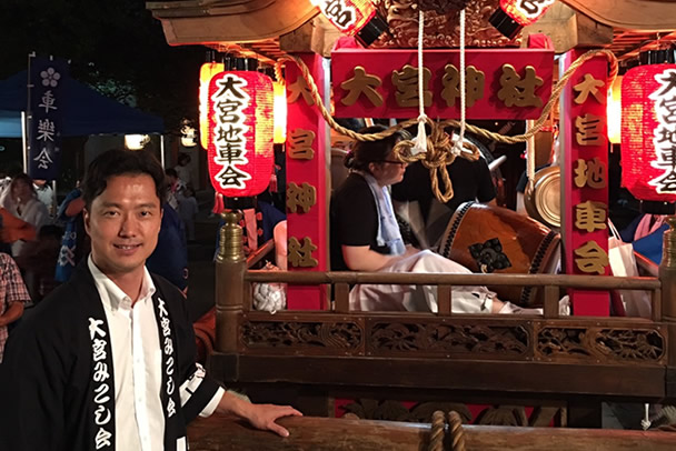 旭区のお祭りにて